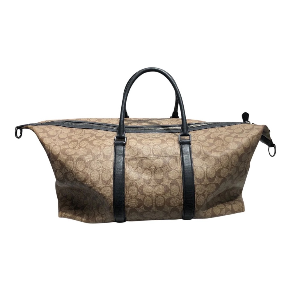 Coach Men's Tan and Black Signature Duffel Bag - Picture 2 of 4